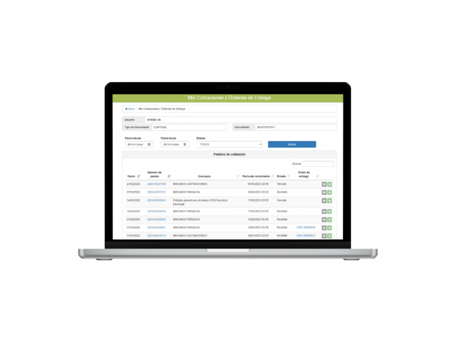 Gestión integral de compras y suministros